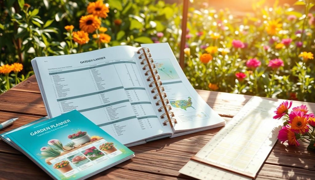 garden planner and seed spacing ruler