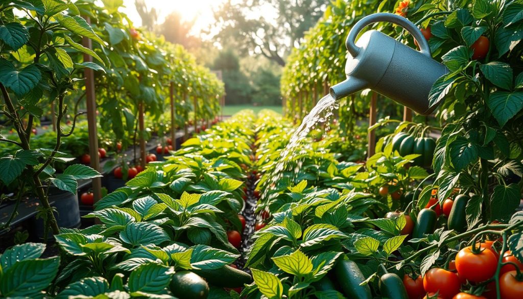 vegetable garden watering