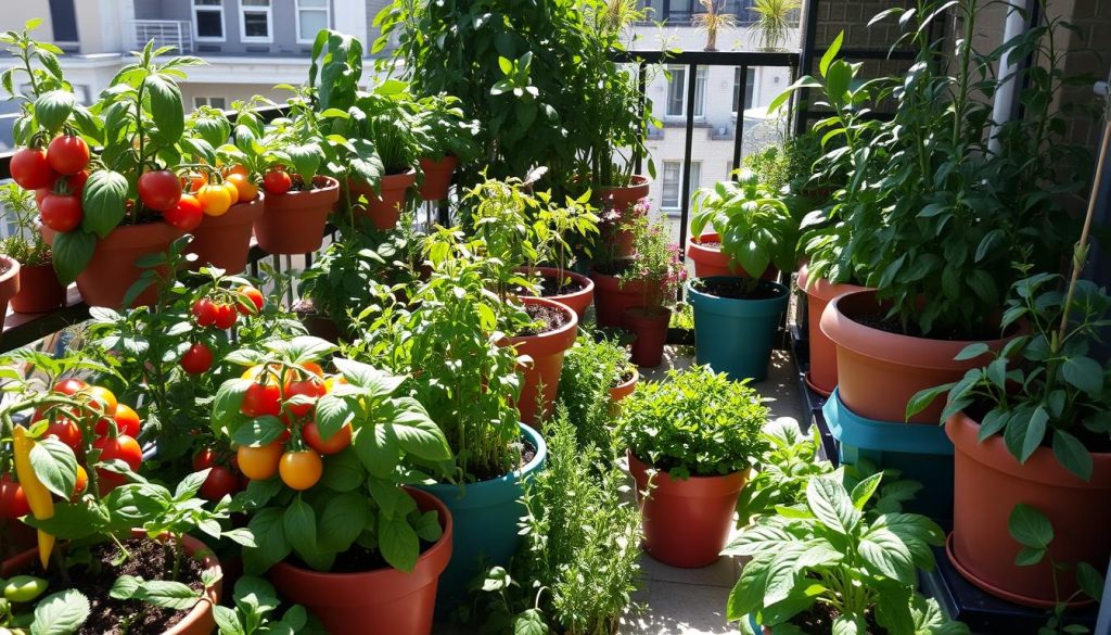 edible plants on balcony